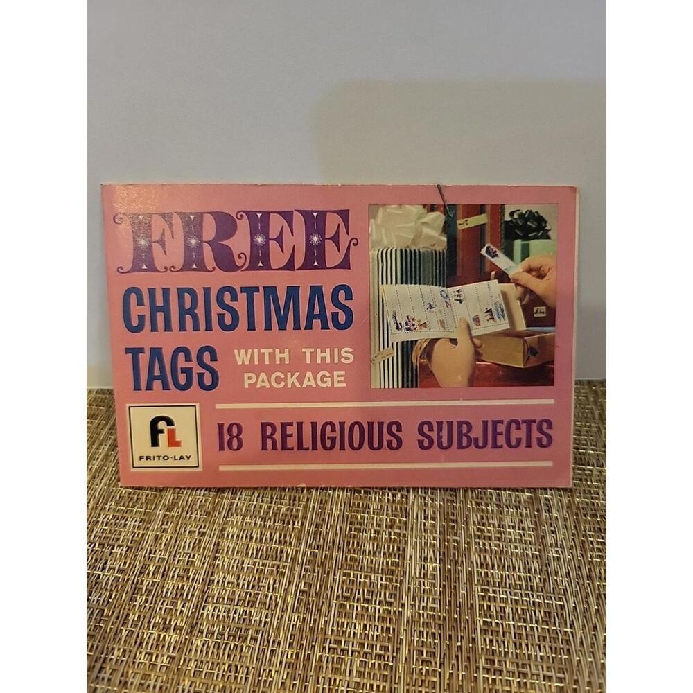 1960's FRITO LAY CHRISTMAS TAGS NEW OLD STOCK 18 Religious Subjects